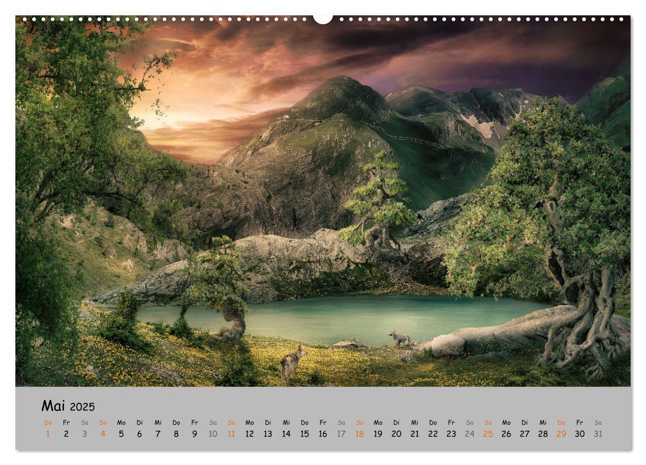 Bild: 9783435079544 | Der lange Weg der Wölfe (Wandkalender 2025 DIN A2 quer), CALVENDO...