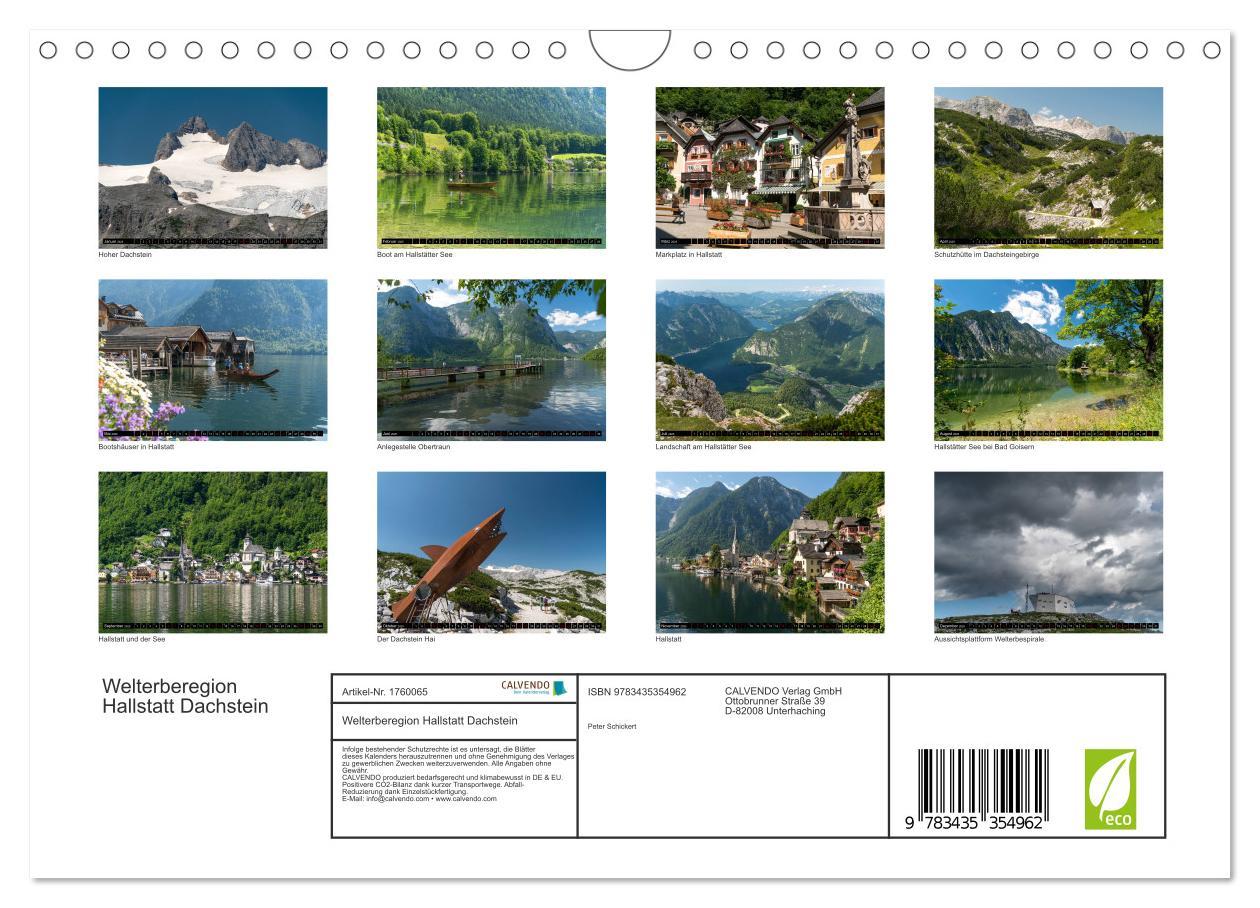 Bild: 9783435354962 | Welterberegion Hallstatt Dachstein (Wandkalender 2025 DIN A4 quer),...