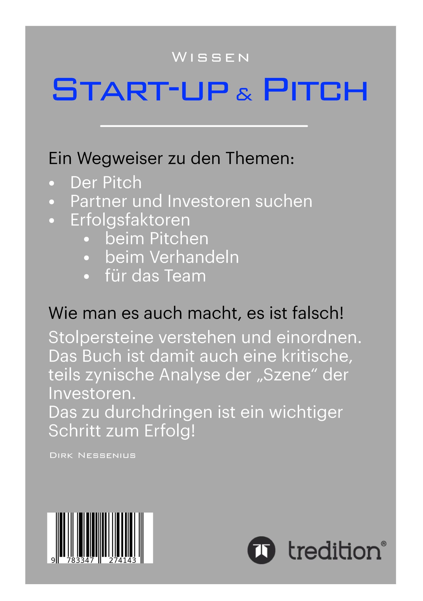 Rückseite: 9783347274143 | Wissen: Start-up &amp; Pitch | Dirk Nessenius | Taschenbuch | Paperback