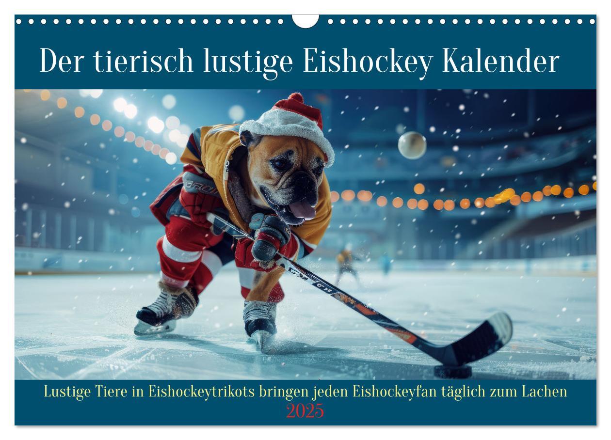 Cover: 9783457160688 | Der tierisch lustige Eishockey Kalender (Wandkalender 2025 DIN A3...