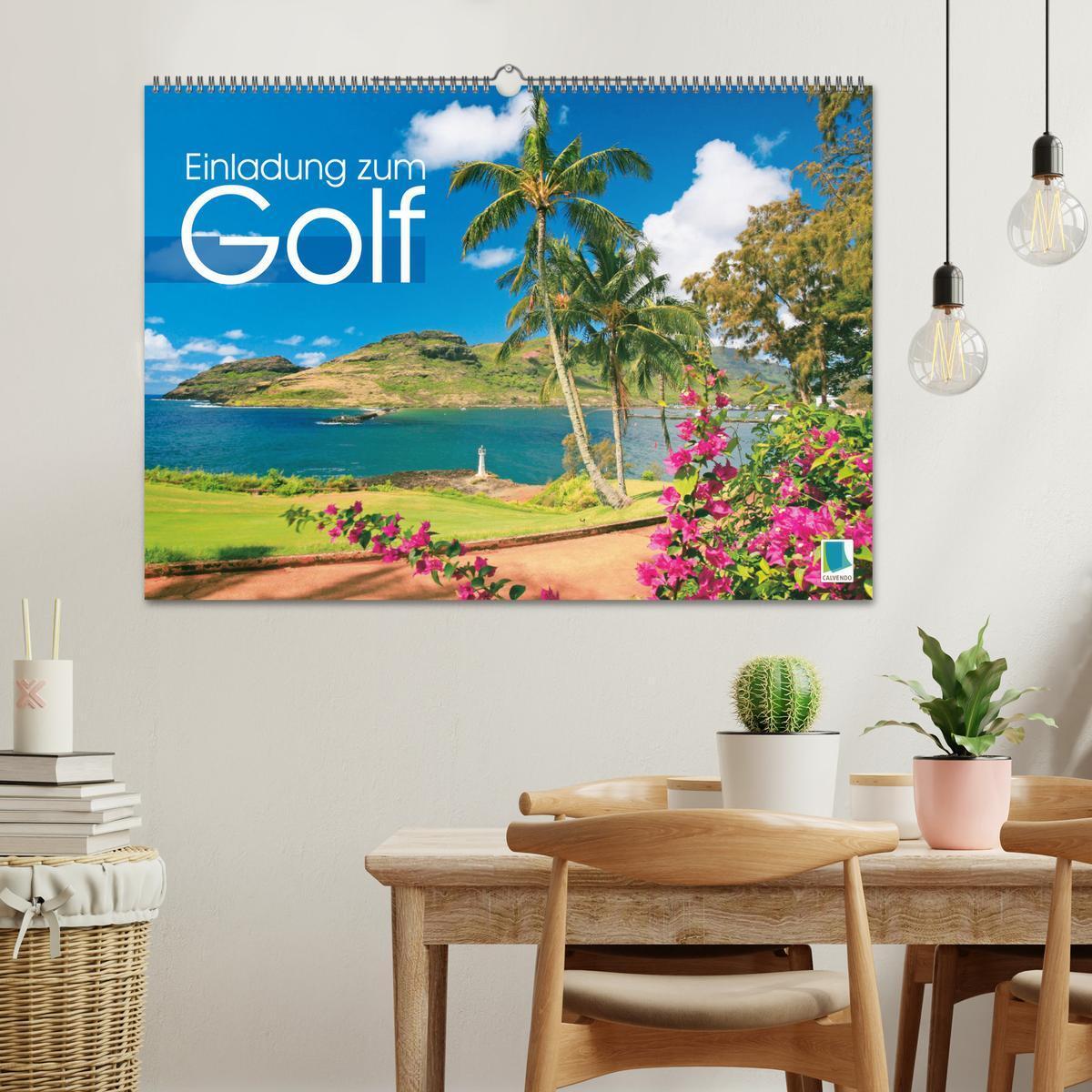 Bild: 9783383875038 | Einladung zum Golf (Wandkalender 2025 DIN A2 quer), CALVENDO...