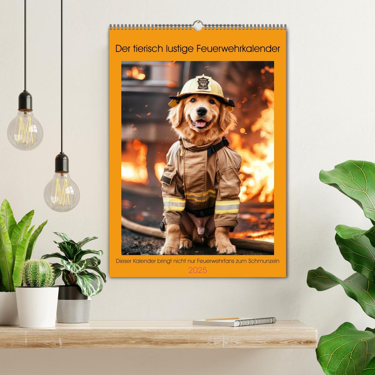 Bild: 9783435698097 | Der tierisch lustige Feuerwehrkalender (Wandkalender 2025 DIN A2...