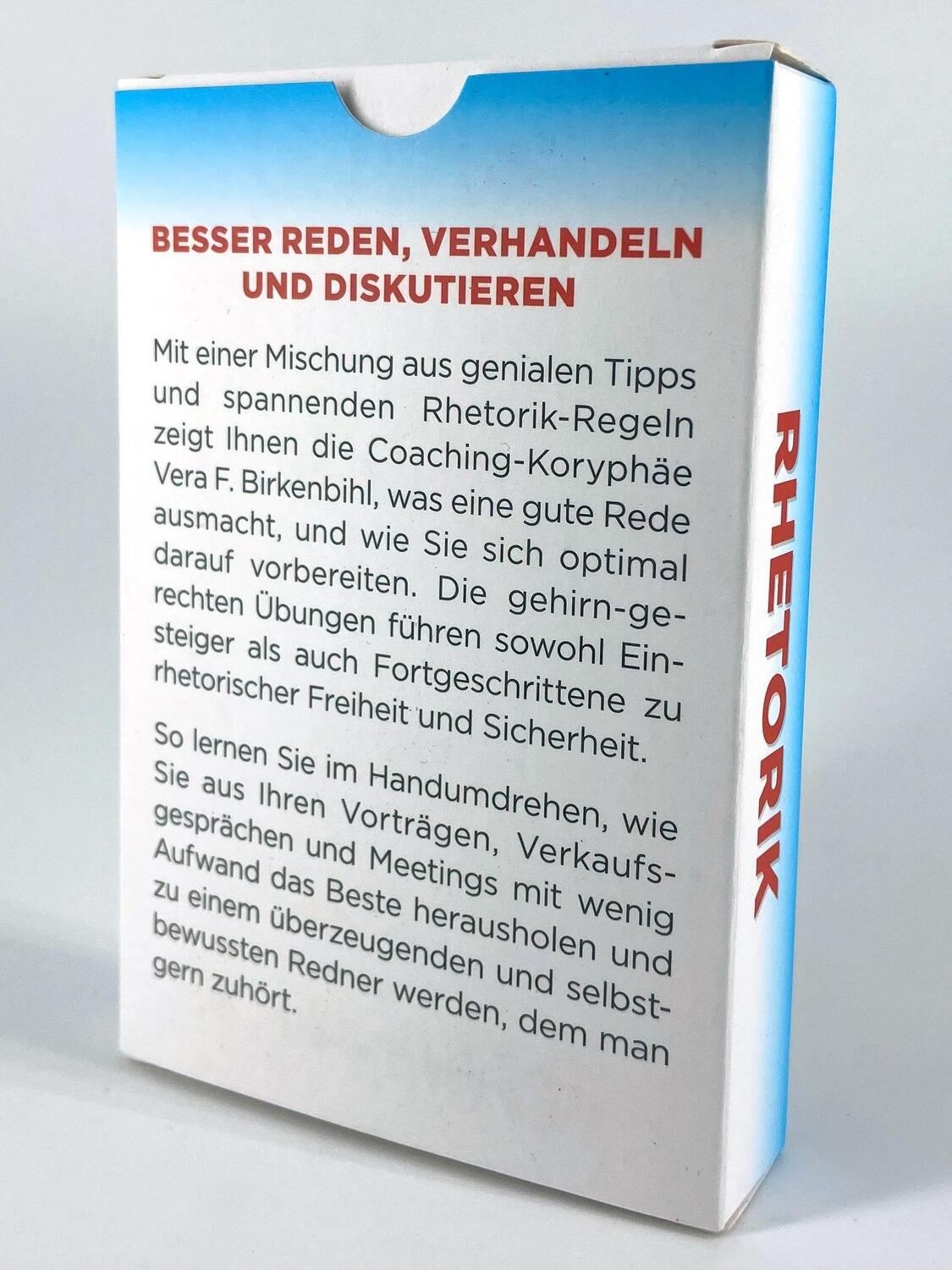 Bild: 9783747402061 | Rhetorik | 50 Übungskarten für erfolgreiche Redekunst | Birkenbihl