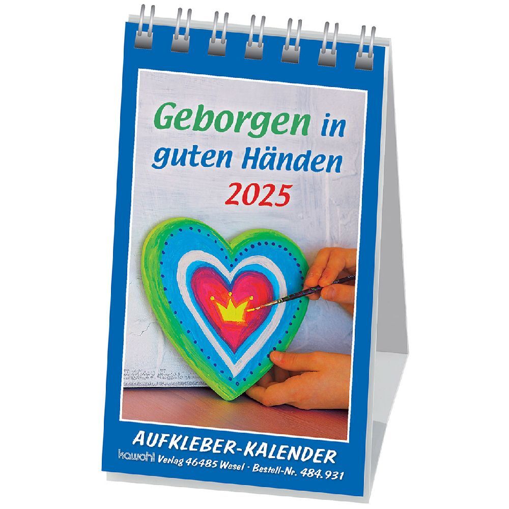 Cover: 9783754893159 | Geborgen in guten Händen 2025 | Mini-Aufkleber-Kalender | Petra Würth