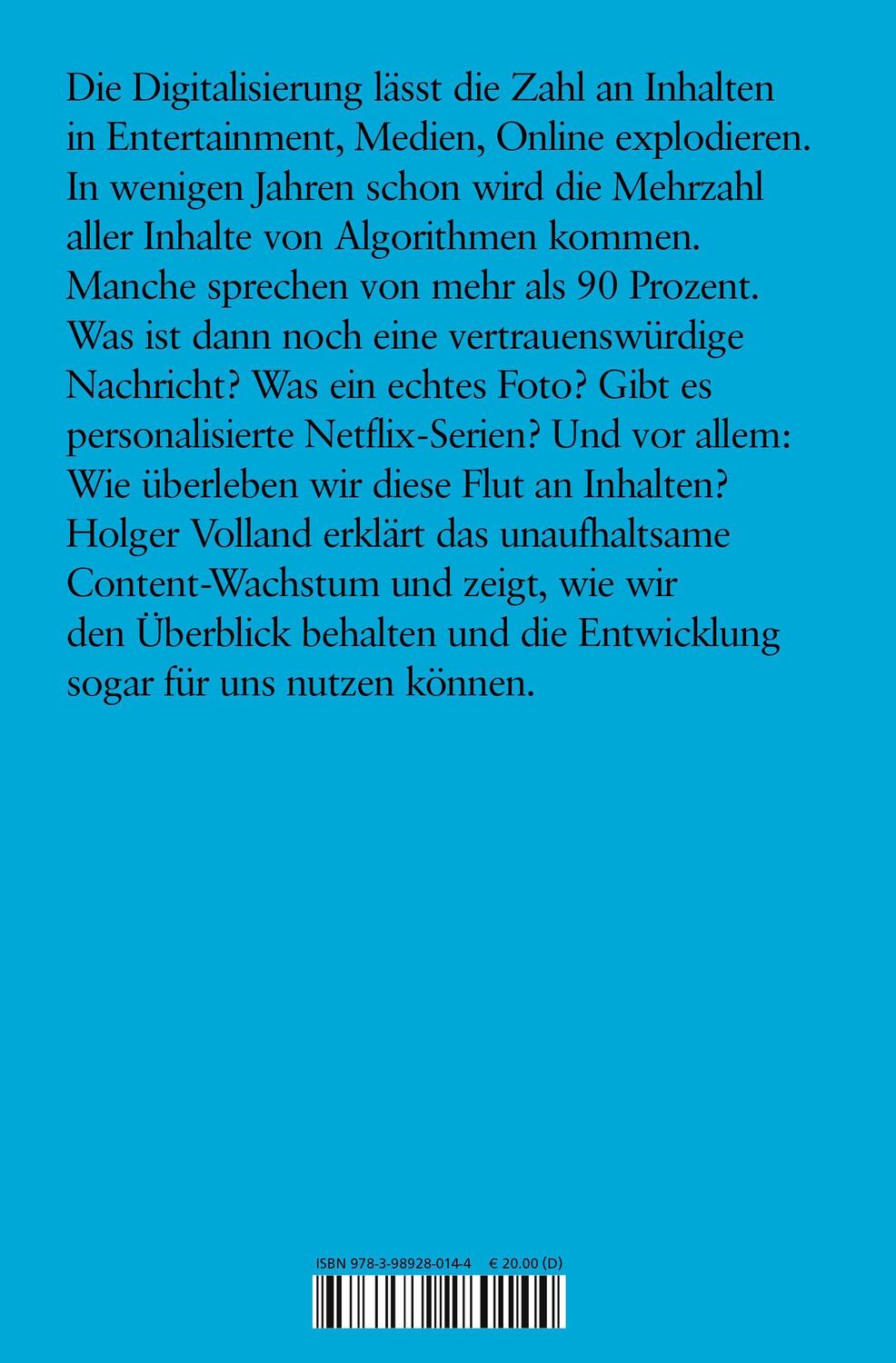 Rückseite: 9783989280144 | Overload | Holger Volland | Buch | 128 S. | Deutsch | 2024