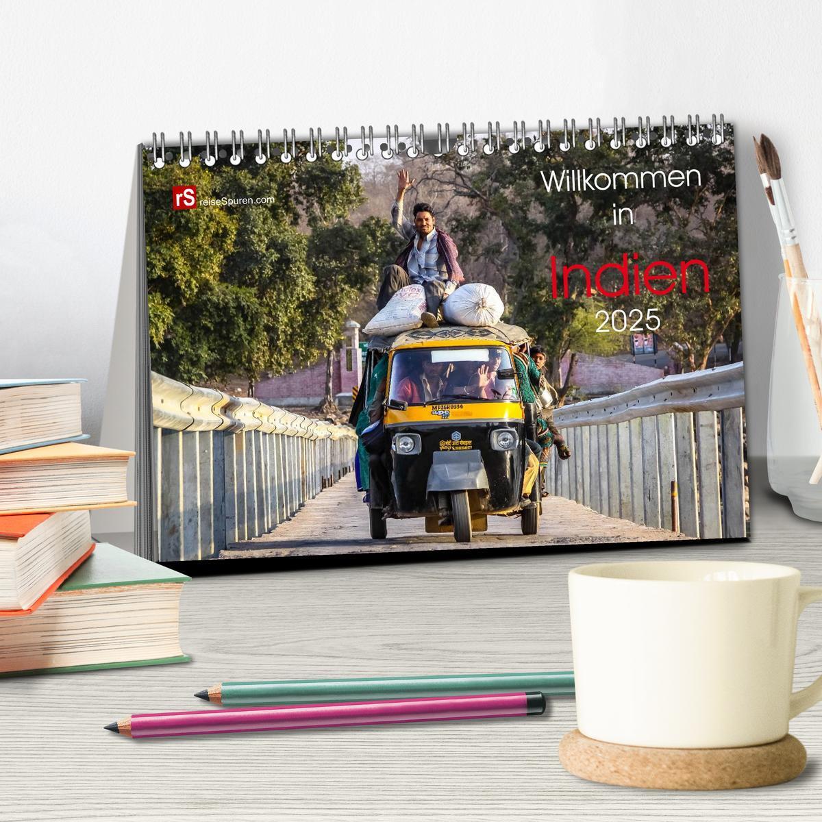 Bild: 9783435619351 | Willkommen in Indien 2025 (Tischkalender 2025 DIN A5 quer),...