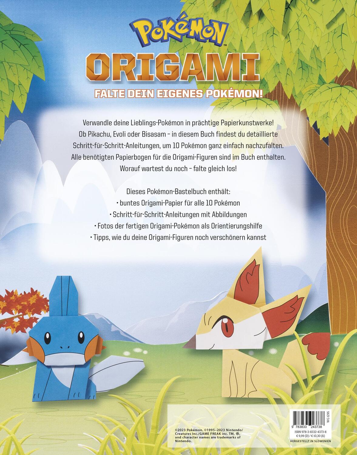 Rückseite: 9783833243738 | Pokémon: Origami - Falte Dein eigenes Pokémon | Pokémon | Taschenbuch