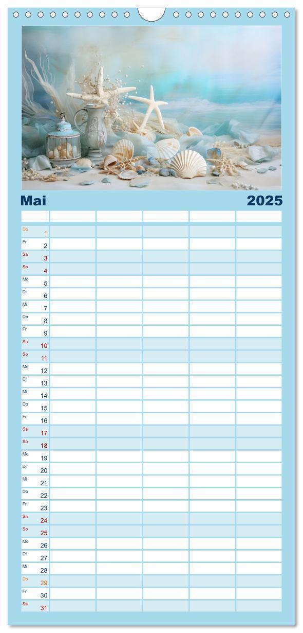 Bild: 9783457090787 | Familienplaner 2025 - Meeresträume mit 5 Spalten (Wandkalender, 21...