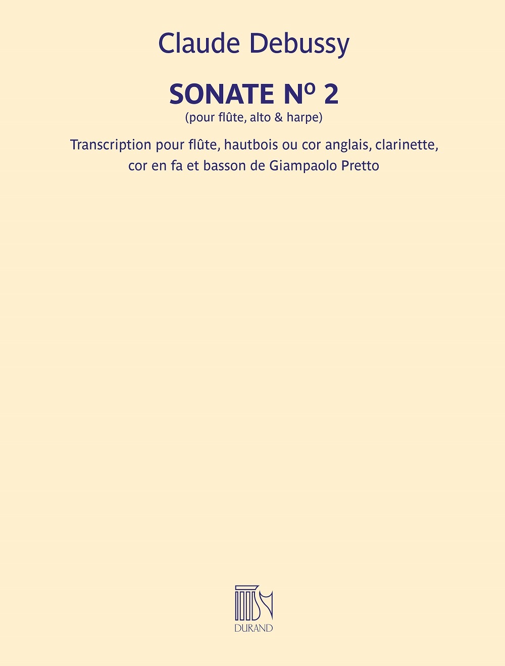 Cover: 9790044094806 | Sonate no.2 pour flûte, alto et harpe pour flûte, hautbois (cor...