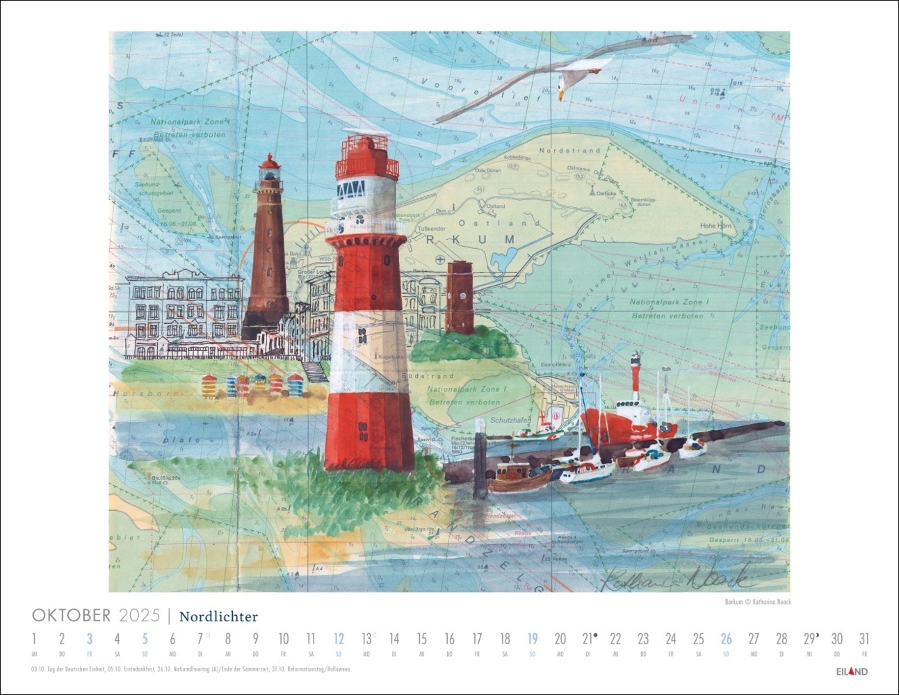 Bild: 9783964023667 | Nordlichter - See(h)karten Kalender 2025 | Katharina Noack | Kalender