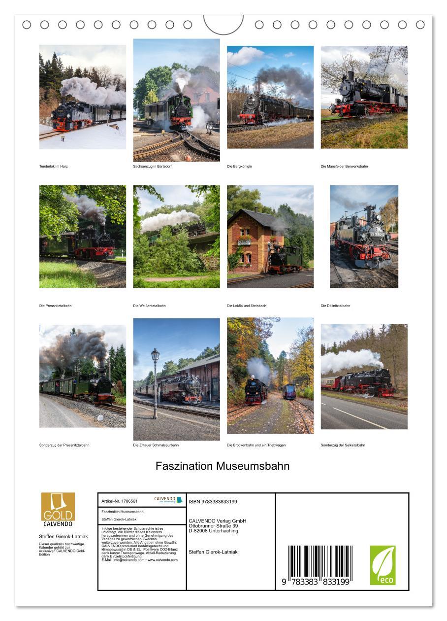 Bild: 9783383833199 | Faszination Museumsbahn (Wandkalender 2025 DIN A4 hoch), CALVENDO...