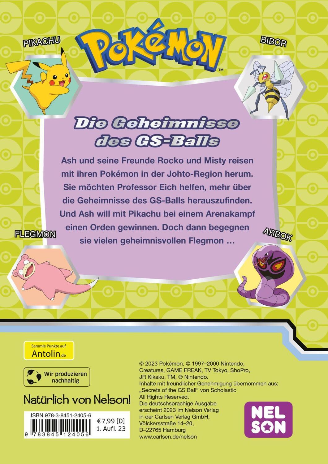 Rückseite: 9783845124056 | Pokémon Lesebuch: Die Geheimnisse des GS-Balls | Buch | Pokémon | 2023