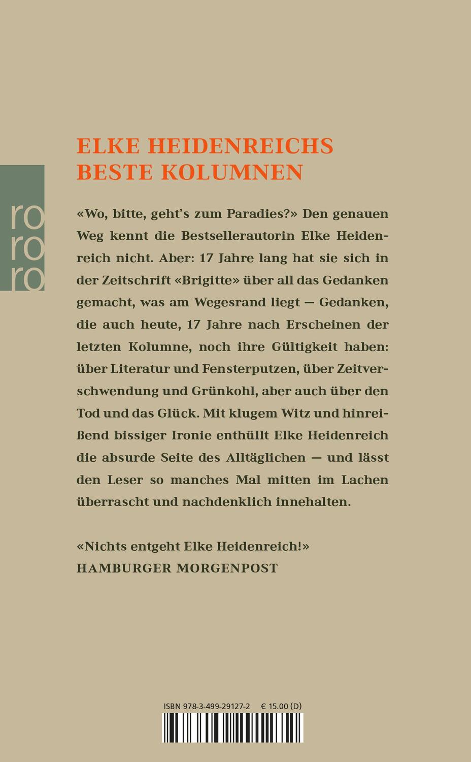 Rückseite: 9783499291272 | Ab morgen wird alles anders | Elke Heidenreich | Buch | 336 S. | 2017