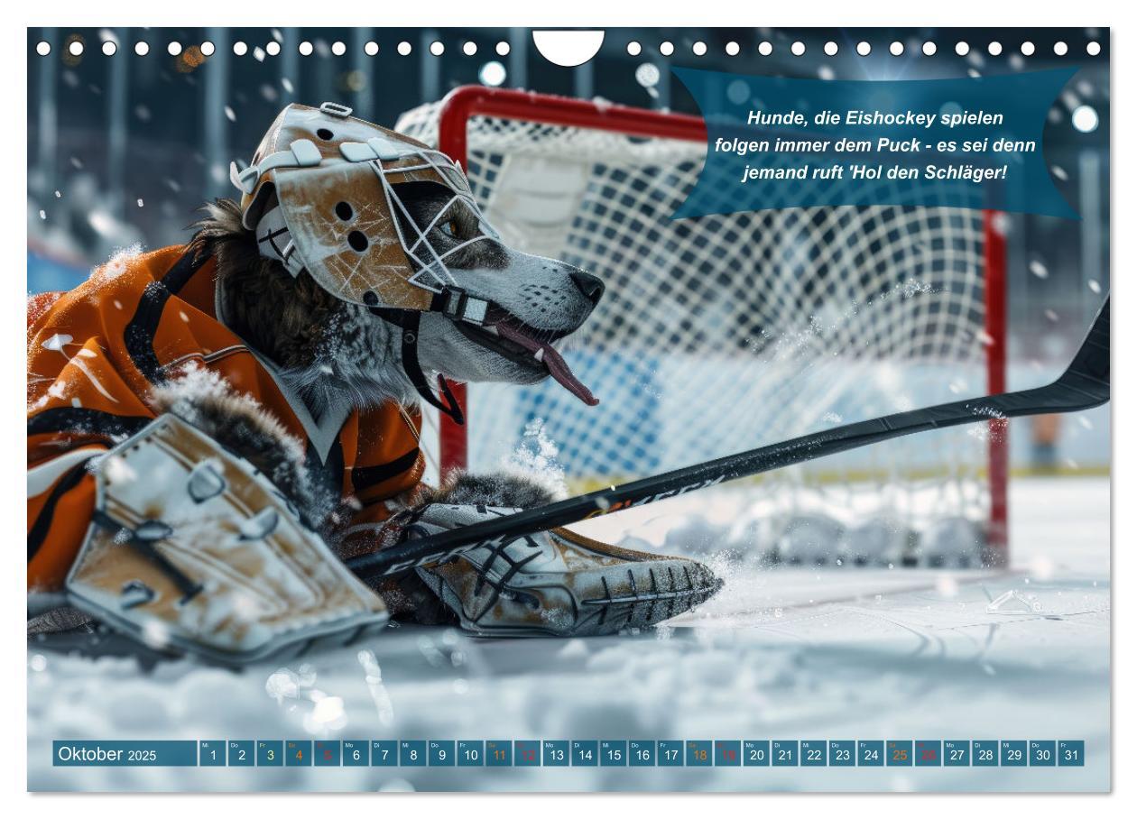 Bild: 9783457160633 | Der tierisch lustige Eishockey Kalender (Wandkalender 2025 DIN A4...