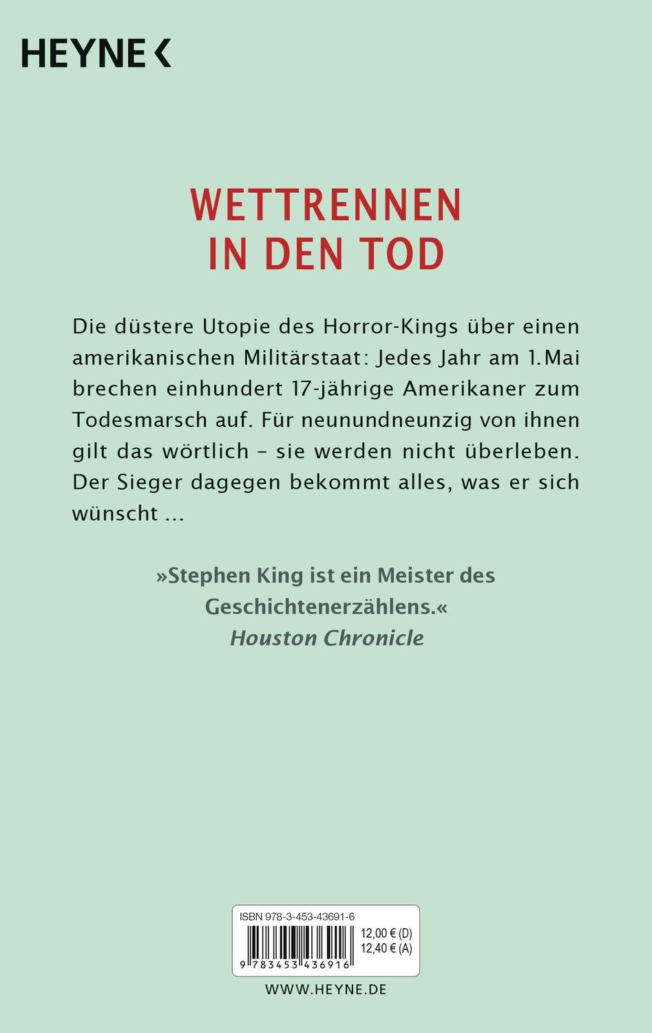 Bild: 9783453436916 | Todesmarsch | Stephen King | Taschenbuch | Deutsch | 2013 | Heyne