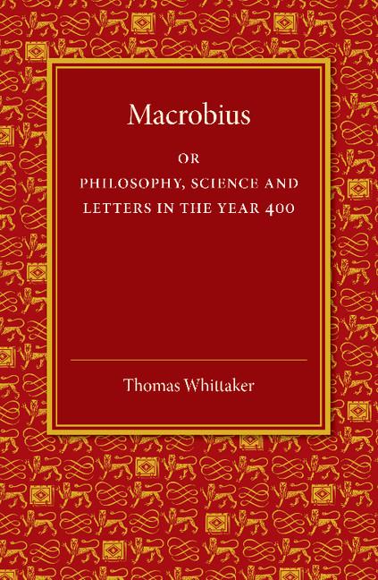 Cover: 9781107450974 | Macrobius | Or Philosophy, Science and Letters in the Year 400 | Buch