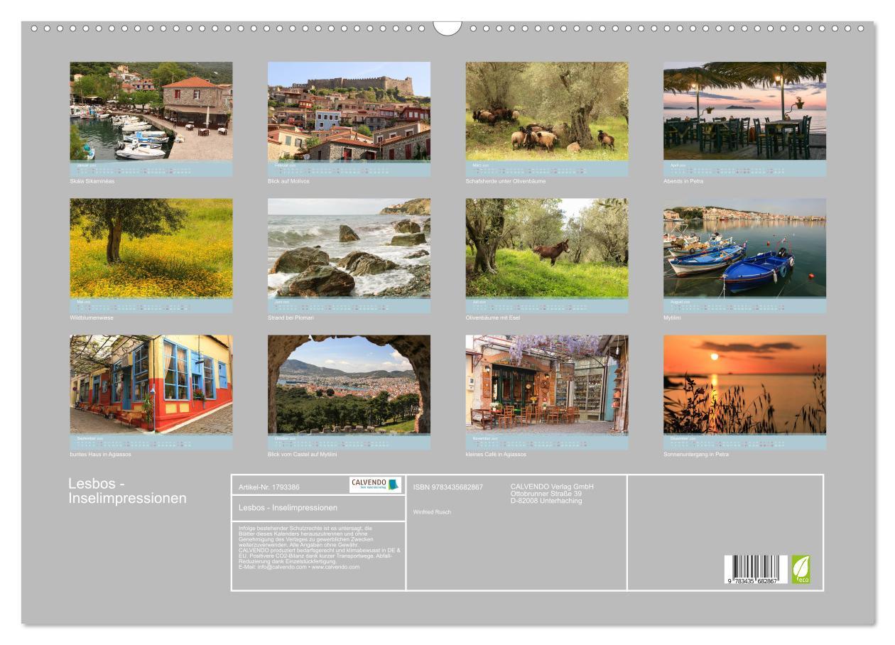 Bild: 9783435682867 | Lesbos - Inselimpressionen (Wandkalender 2025 DIN A2 quer),...