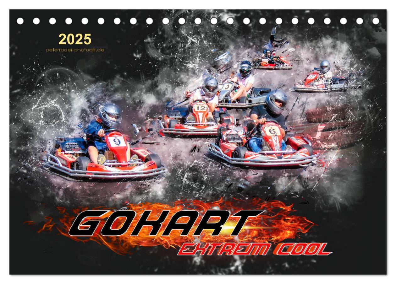 Cover: 9783435386161 | GoKart - extrem cool (Tischkalender 2025 DIN A5 quer), CALVENDO...