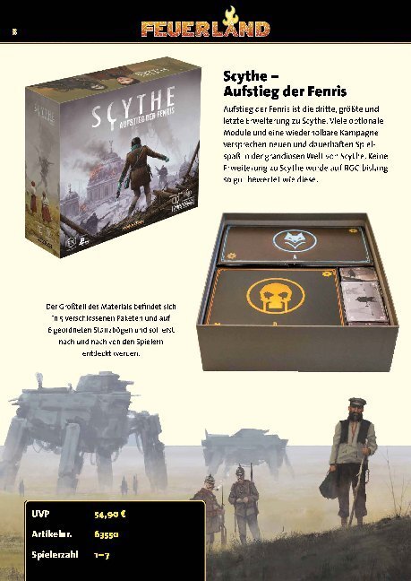 Bild: 706949635500 | Scythe - Aufstieg der Fenris (Spiel-Zubehör) | Jamey Stegmaier | Spiel