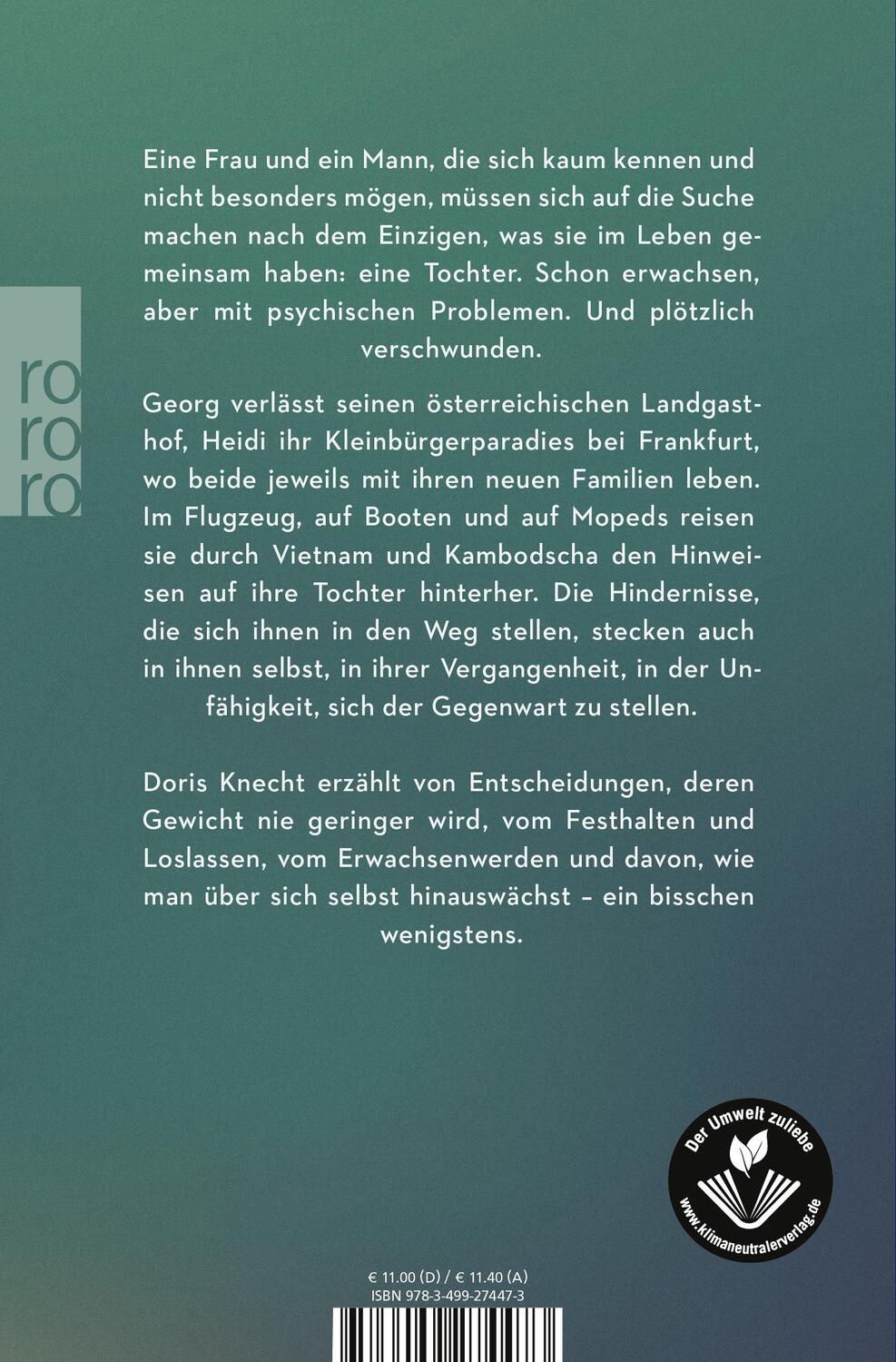 Rückseite: 9783499274473 | weg | Doris Knecht | Taschenbuch | Deutsch | 2020 | EAN 9783499274473