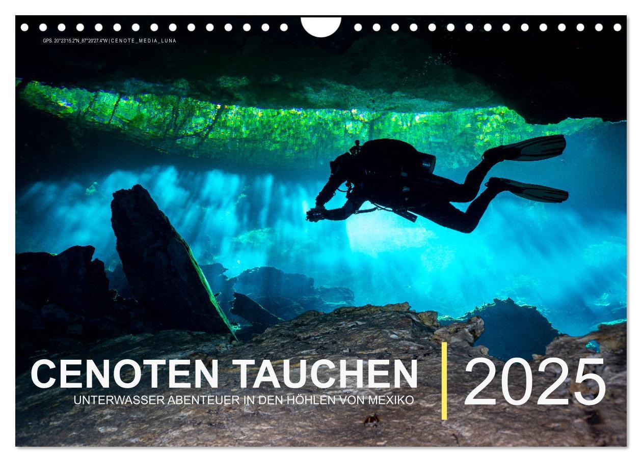 Cover: 9783435103331 | Cenoten Tauchen (Wandkalender 2025 DIN A4 quer), CALVENDO...