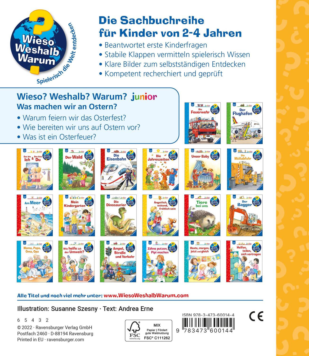 Rückseite: 9783473600144 | Wieso? Weshalb? Warum? junior, Band 54: Was machen wir an Ostern?