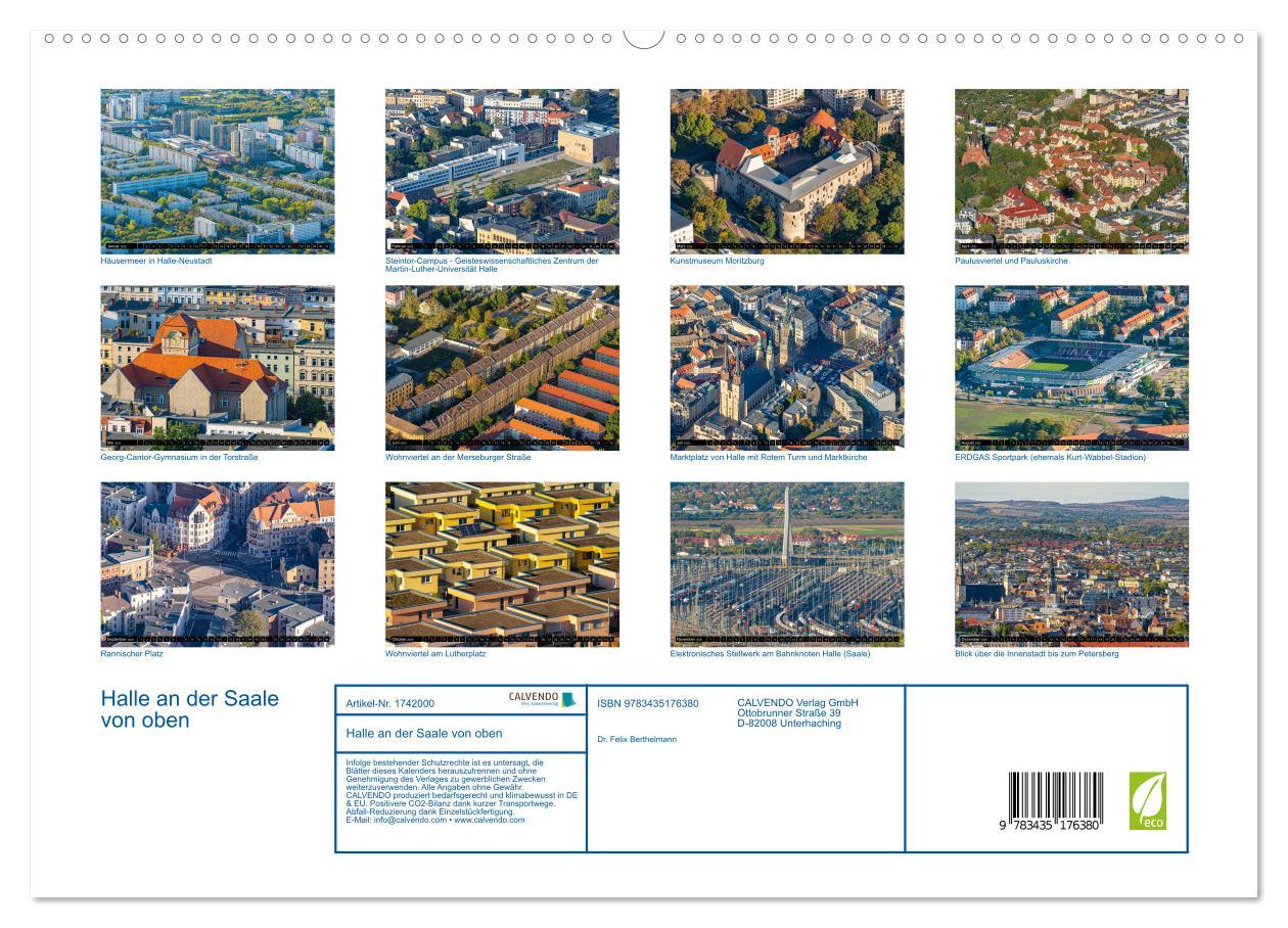 Bild: 9783435176380 | Halle an der Saale von oben (hochwertiger Premium Wandkalender 2025...