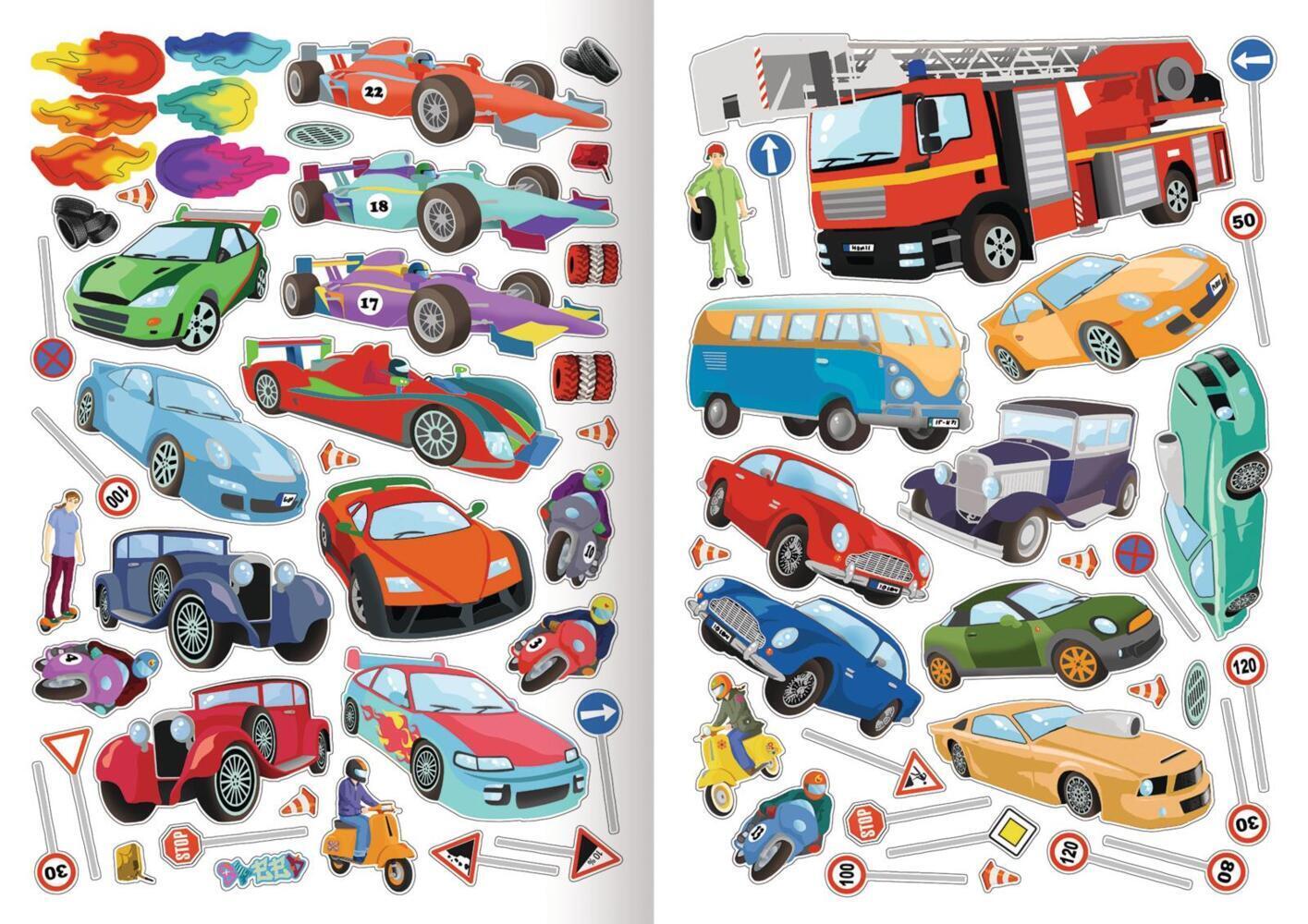 Bild: 9783845835365 | WOW! Das Metallic-Stickerbuch - Faszination Fahrzeuge | Coenen | Buch