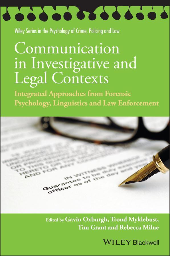 Cover: 9781118769225 | Communication in Investigative and Legal Contexts | Oxburgh (u. a.)