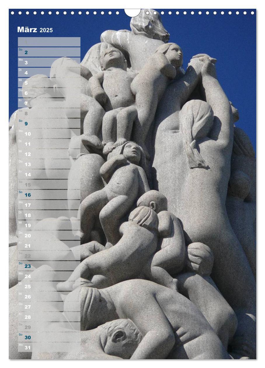 Bild: 9783457027059 | Skulpturen im Vigeland-Park Oslo (Wandkalender 2025 DIN A3 hoch),...