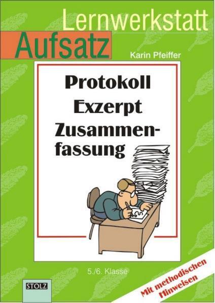 Cover: 9783897783058 | Protokoll, Exzerpt, Zusammenfassung | Karin Pfeiffer | Broschüre