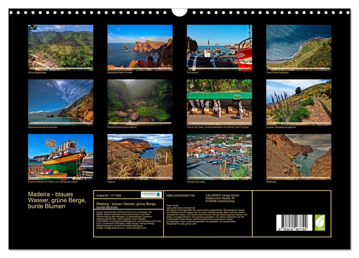 Bild: 9783435467792 | Madeira - blaues Wasser, grüne Berge, bunte Blumen (Wandkalender...