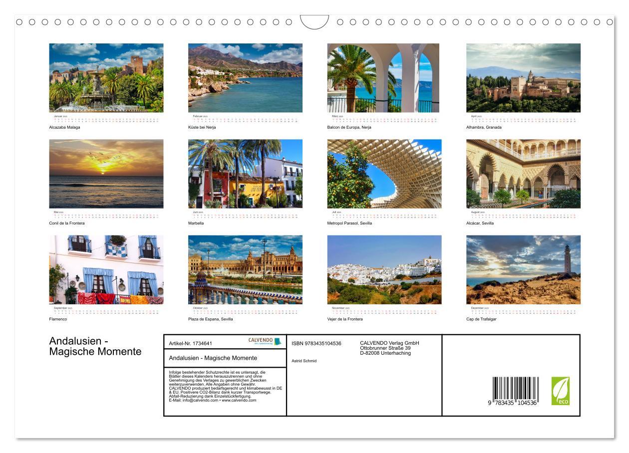 Bild: 9783435104536 | Andalusien - Magische Momente (Wandkalender 2025 DIN A3 quer),...