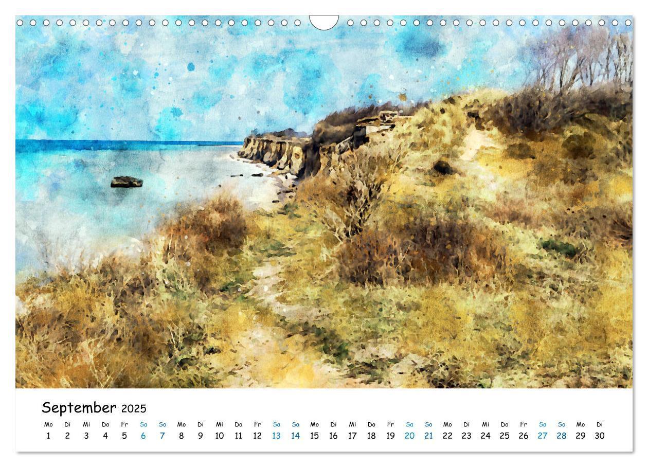 Bild: 9783435144693 | Aquarell Illustrationen vom Darß (Wandkalender 2025 DIN A3 quer),...