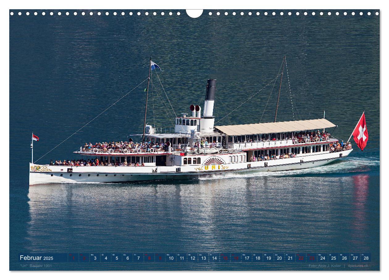 Bild: 9783435107124 | Dampfschiffe Vierwaldstättersee (Wandkalender 2025 DIN A3 quer),...