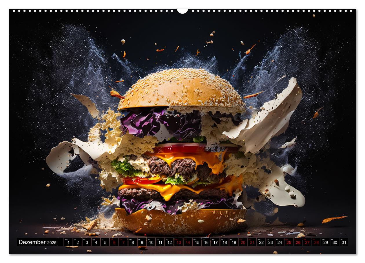 Bild: 9783383912214 | Burgerfood (Wandkalender 2025 DIN A2 quer), CALVENDO Monatskalender