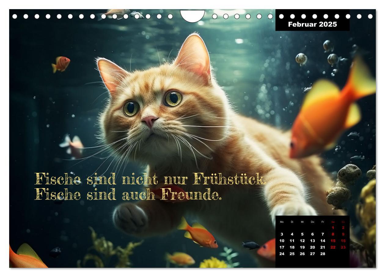 Bild: 9783383834912 | Katzen können alles, außer traurig. (Wandkalender 2025 DIN A4...