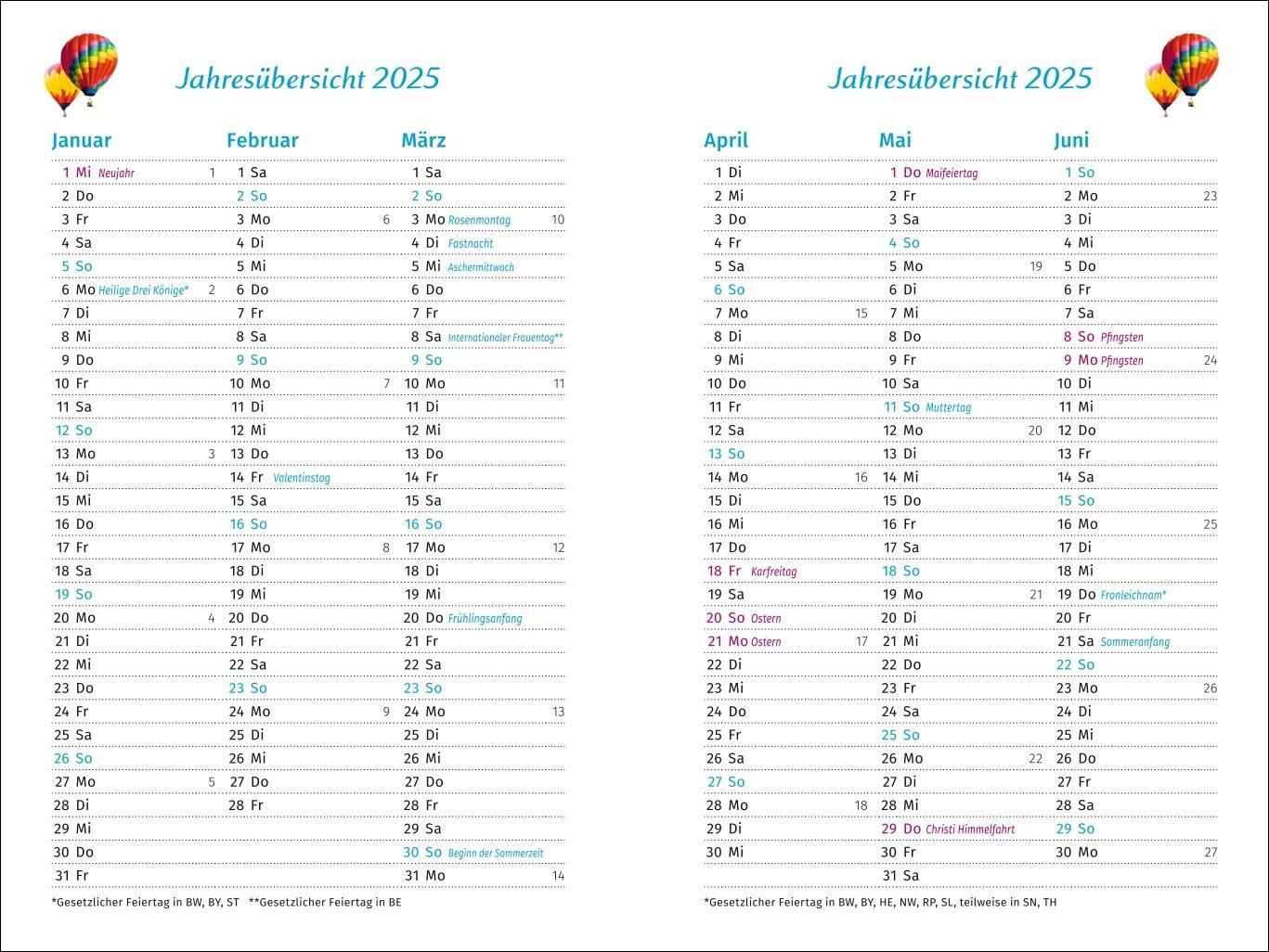 Bild: 9783840196119 | PAL - Der Lebensfreude Taschenkalender 2025 | Kalender | 476 S. | 2026