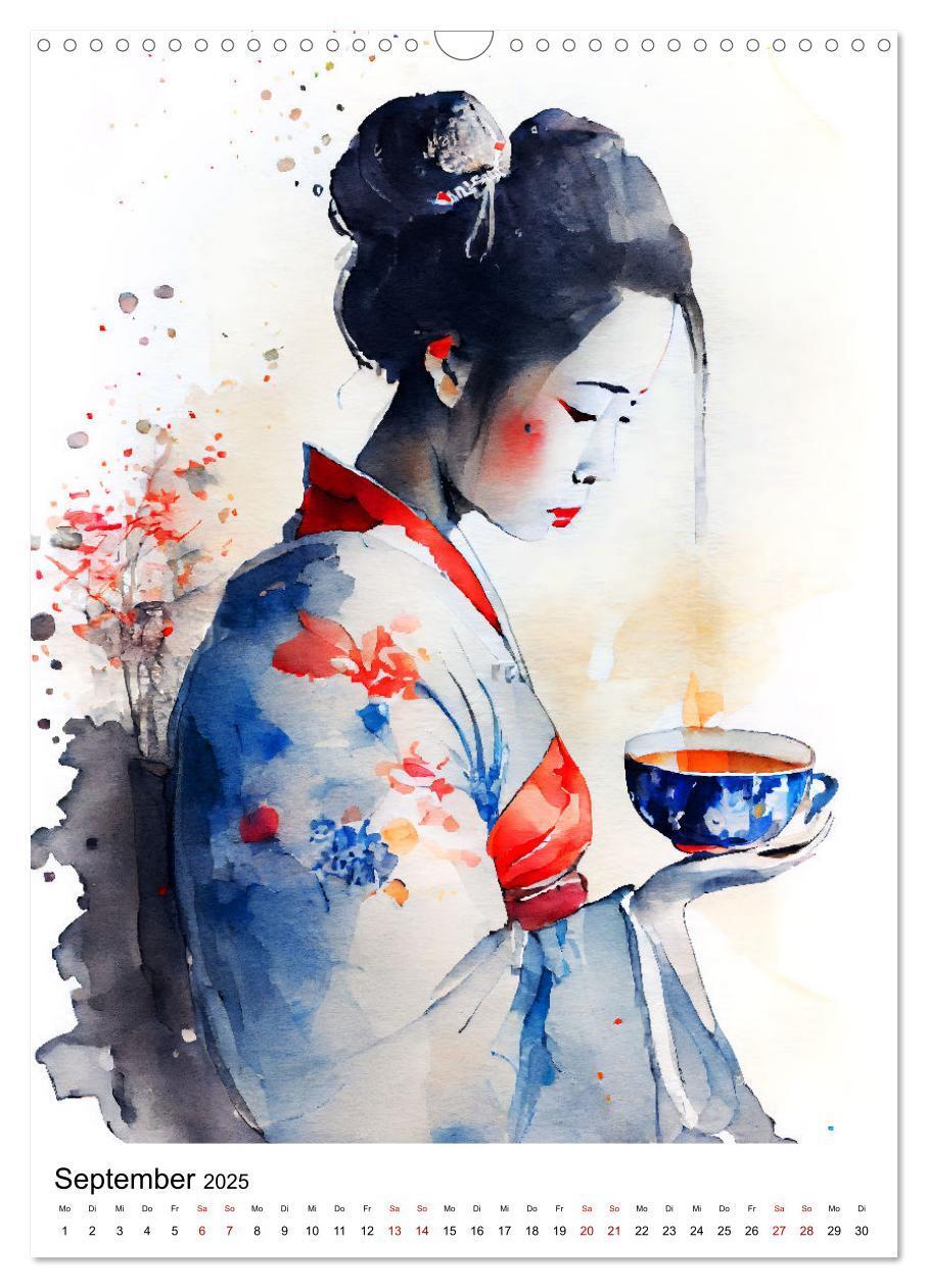 Bild: 9783435885459 | Geisha Aquarelle - Japanische Kulturdamen, Landschaft und Sakura...