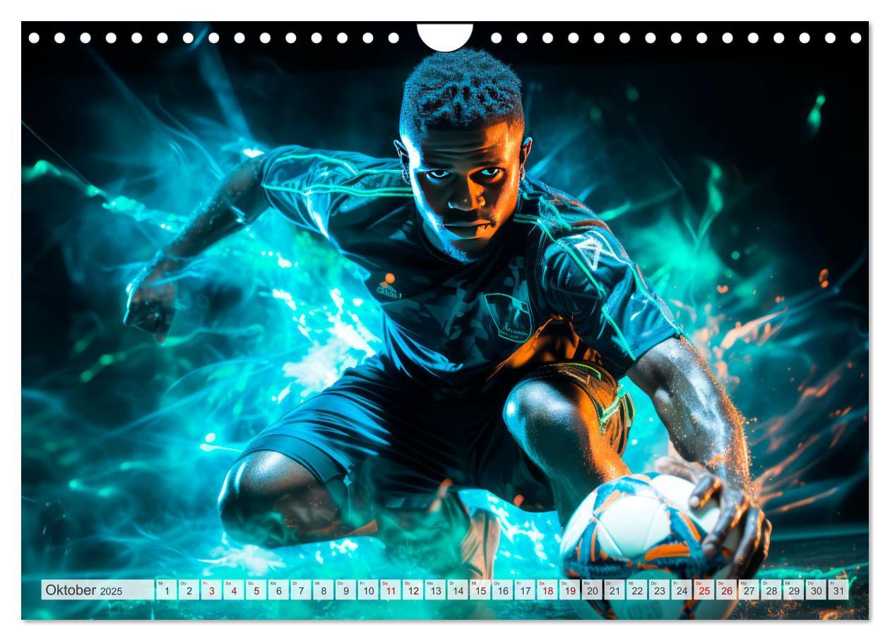 Bild: 9783383841644 | FUßBALLFIEBER Dynamische Szenen (Wandkalender 2025 DIN A4 quer),...