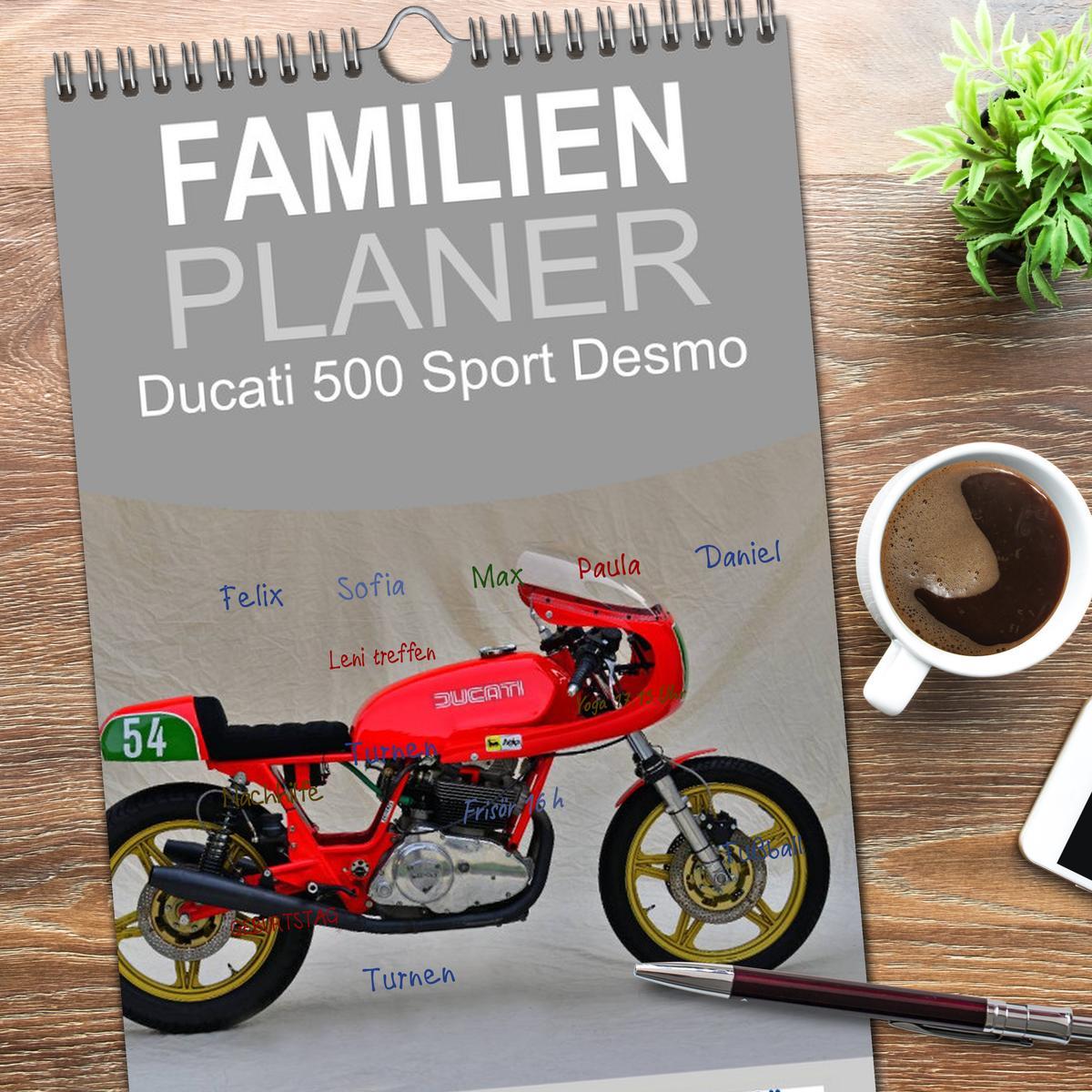 Bild: 9783457125854 | Familienplaner 2025 - Ducati 500 Sport Desmo mit 5 Spalten...