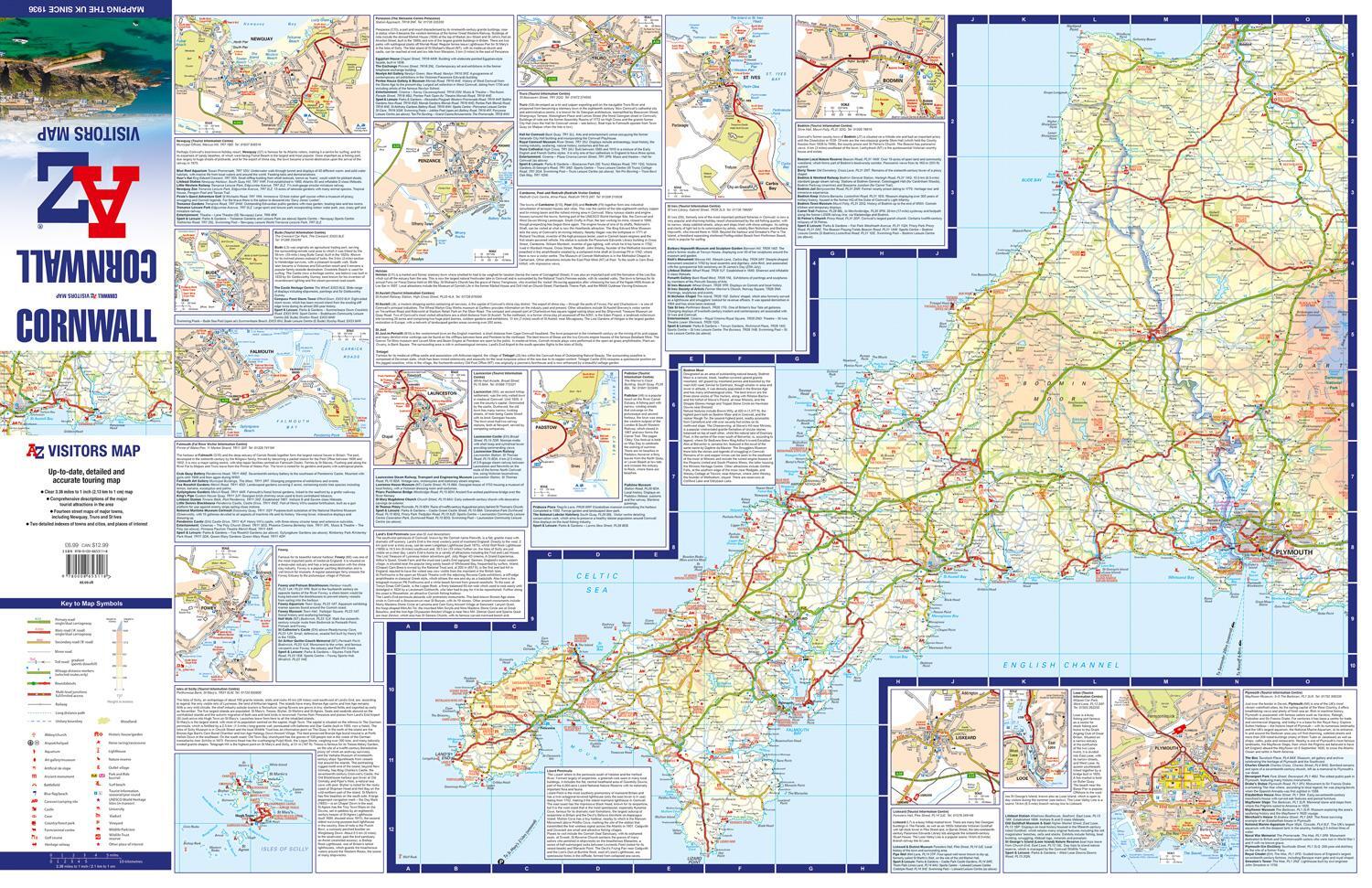 Bild: 9780008653118 | Cornwall A-Z Visitors Map | A-Z Maps | (Land-)Karte | Englisch | 2024