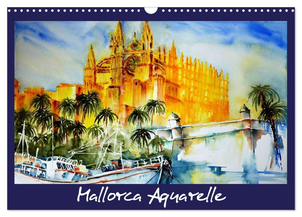 Cover: 9783435818570 | Mallorca Aquarelle (Wandkalender 2025 DIN A3 quer), CALVENDO...