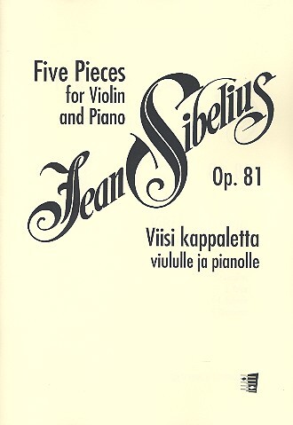 Cover: 9790550092297 | 5 Stücke op.81 für Violine und Klavier | Jean Sibelius | Buch