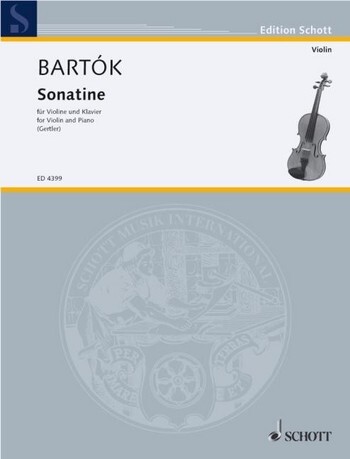 Cover: 9790001117722 | Sonatine | Béla Bartók | Buch | Schott Music | EAN 9790001117722