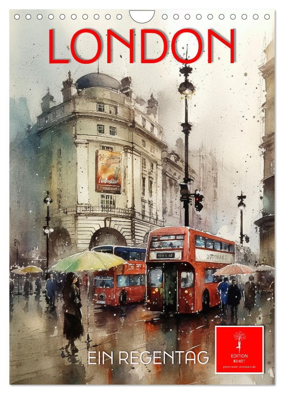 Cover: 9783435871865 | London - ein Regentag (Wandkalender 2025 DIN A4 hoch), CALVENDO...