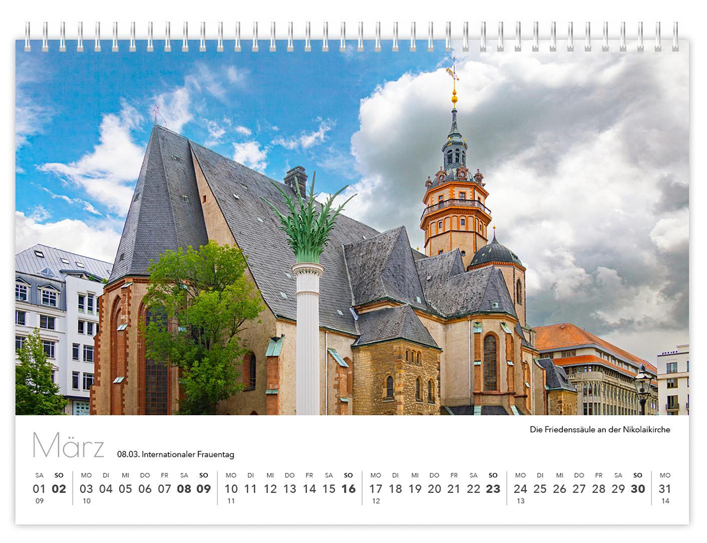 Bild: 9783910680814 | Kalender Leipzig kompakt 2025 | 21 x 15 cm weißes Kalendarium | 2025