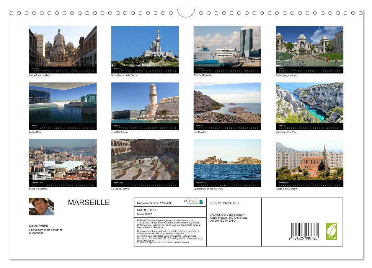 Bild: 9781325991785 | MARSEILLE (Calendrier mural 2025 DIN A3 vertical), CALVENDO...