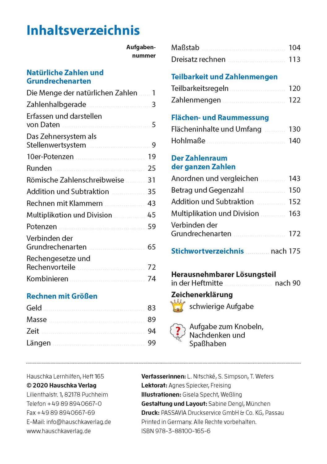 Bild: 9783881001656 | Rechnen und Textaufgaben - Realschule 5. Klasse | Nitschké (u. a.)