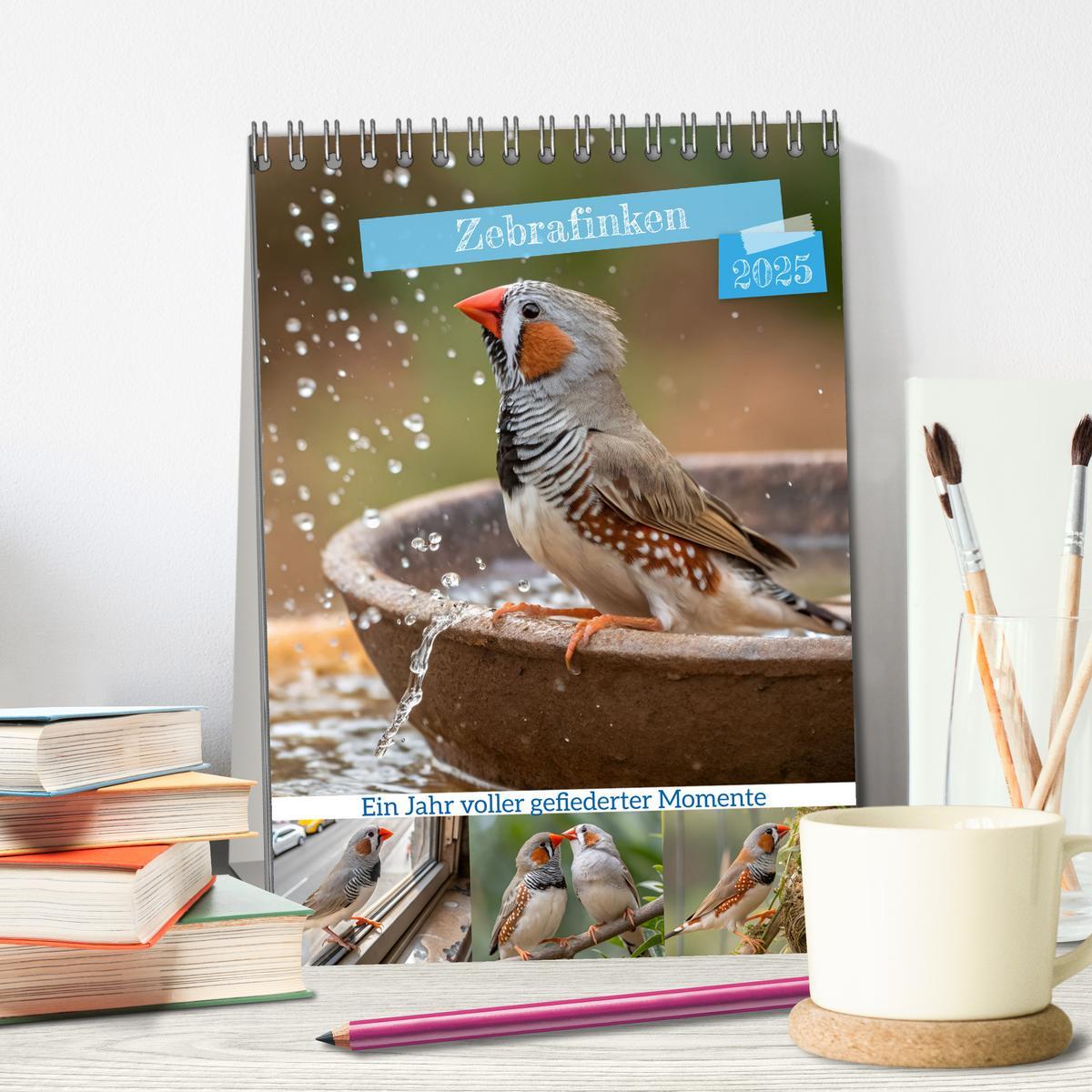 Bild: 9783457231265 | Zebrafinken - Ein Jahr voller gefiederter Momente (Tischkalender...